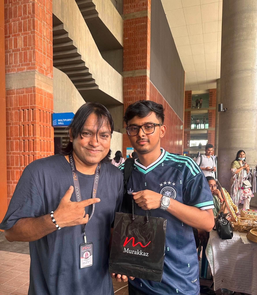 Founder with Happy Customer at NSU
